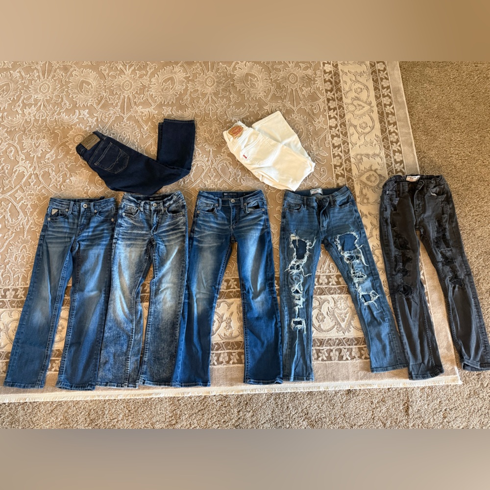 Boys size 8 buckle bke & salvage2kids Abercrombie 9/10 polo8whiteLevi’s8